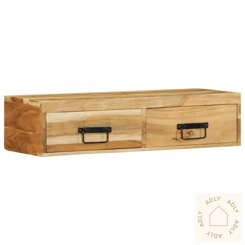 Veggmontert Tv-Benk 80X30X19 Cm Heltre Akasie