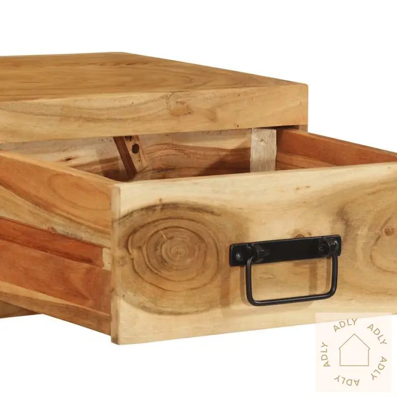 Veggmontert Tv-Benk 80X30X19 Cm Heltre Akasie