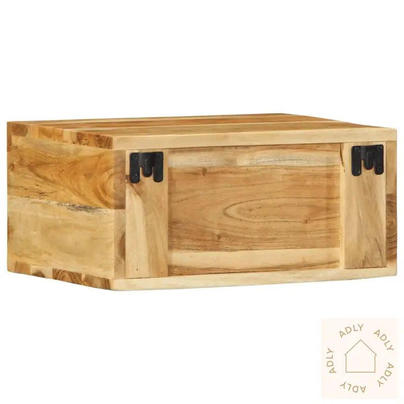 Veggmontert Tv-Benk 40X30X19 Cm Heltre Akasie