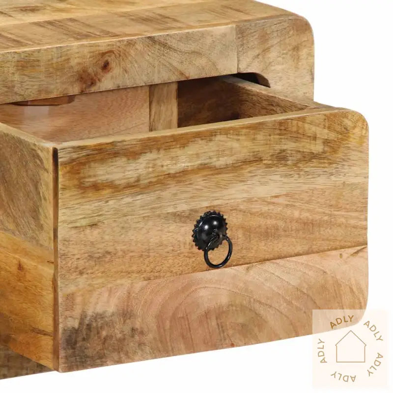 Veggmontert Tv-Benk 100X32X25 Cm Grovt Heltre Mangotre