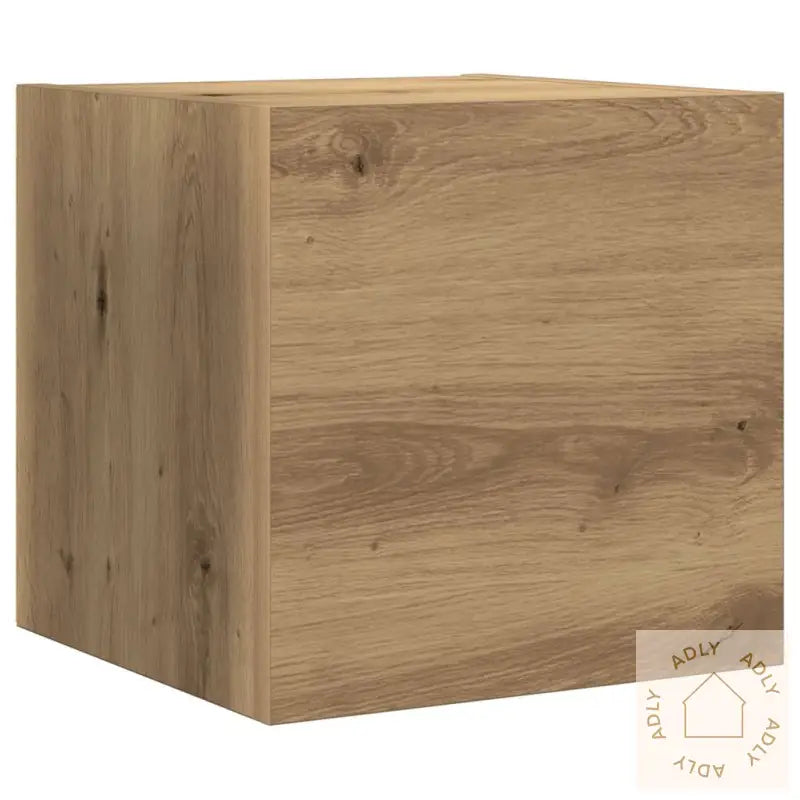 Tv-Skapsett 7 Deler Veggmontert Artisan Eik Konstruert Tre