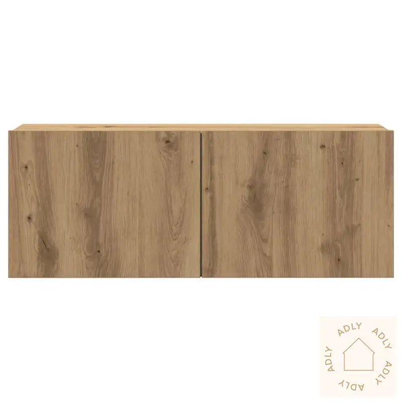 Tv-Skapsett 7 Deler Veggmontert Artisan Eik Konstruert Tre