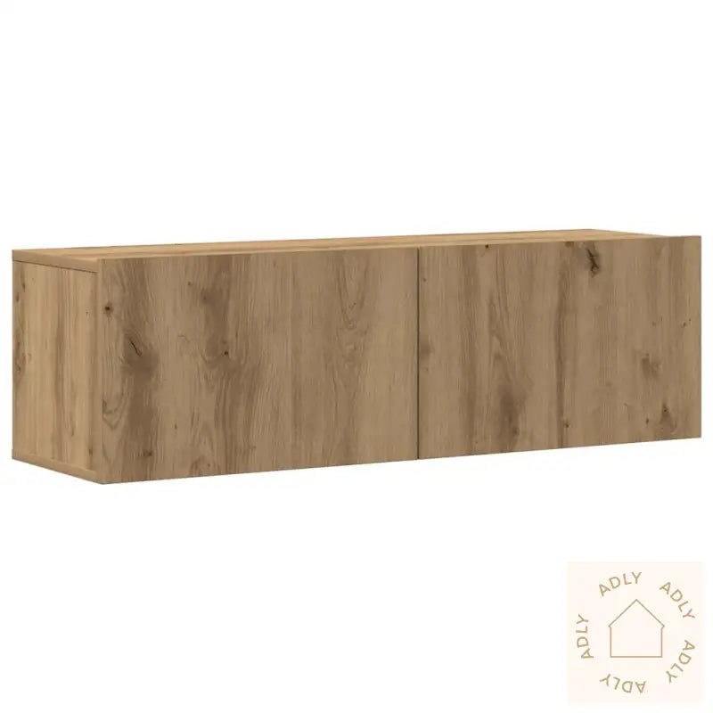 Tv-Skapsett 5 Deler Veggmontert Artisan Eik Konstruert Tre