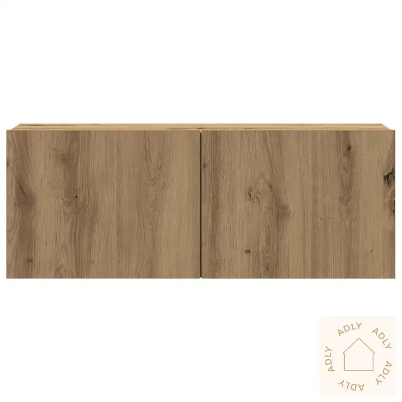 Tv-Skapsett 8 Deler Veggmontert Artisan Eik Konstruert Tre