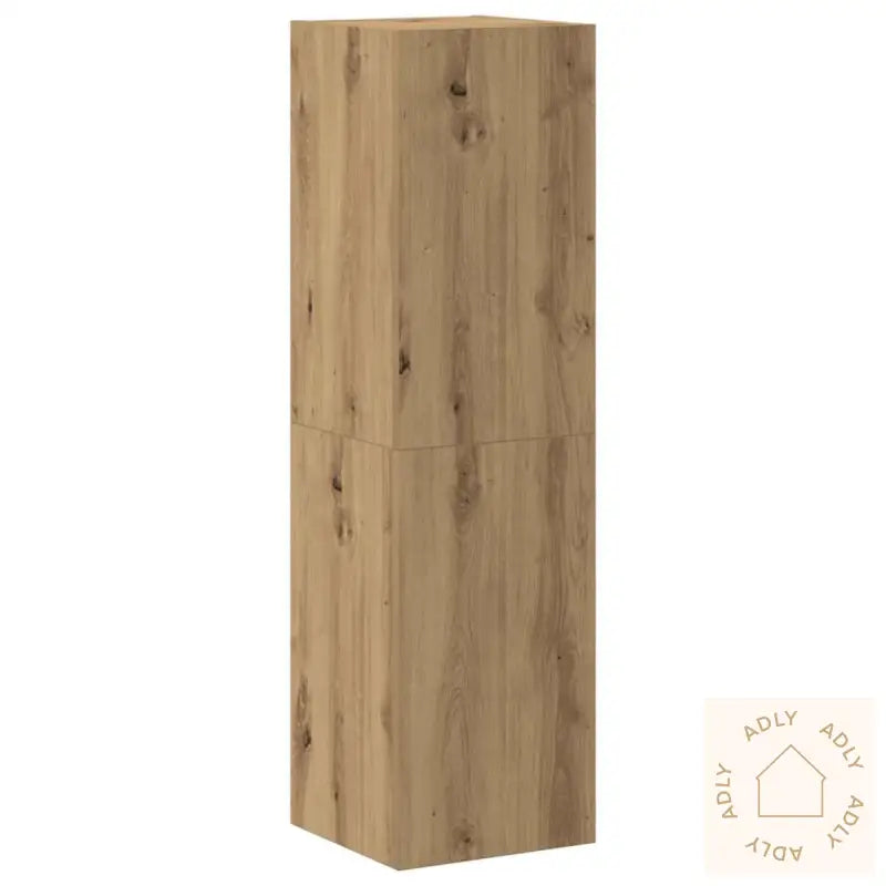 Tv-Skapsett 8 Deler Veggmontert Artisan Eik Konstruert Tre