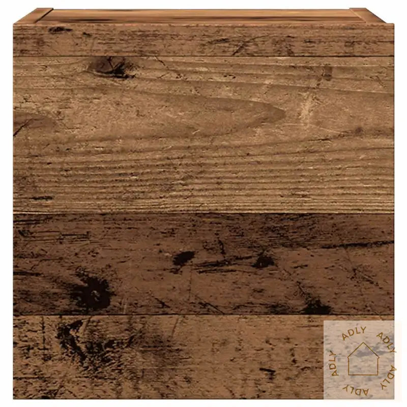 Tv-Skapsett 7 Deler Veggmontert Gammelt Tre Konstruert Tre