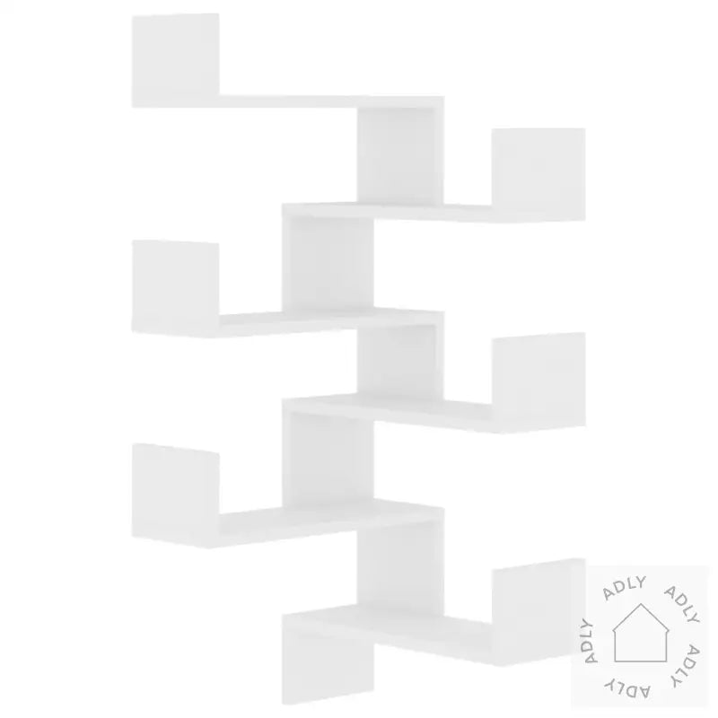 Veggmonterte Hjørnehyller 2 Stk Hvit 40X40X50 Cm Konstruert Tre