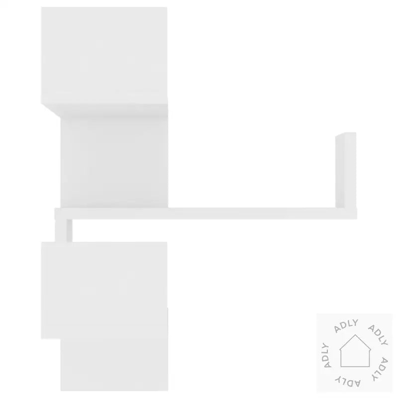 Veggmonterte Hjørnehyller 2 Stk Hvit 40X40X50 Cm Konstruert Tre