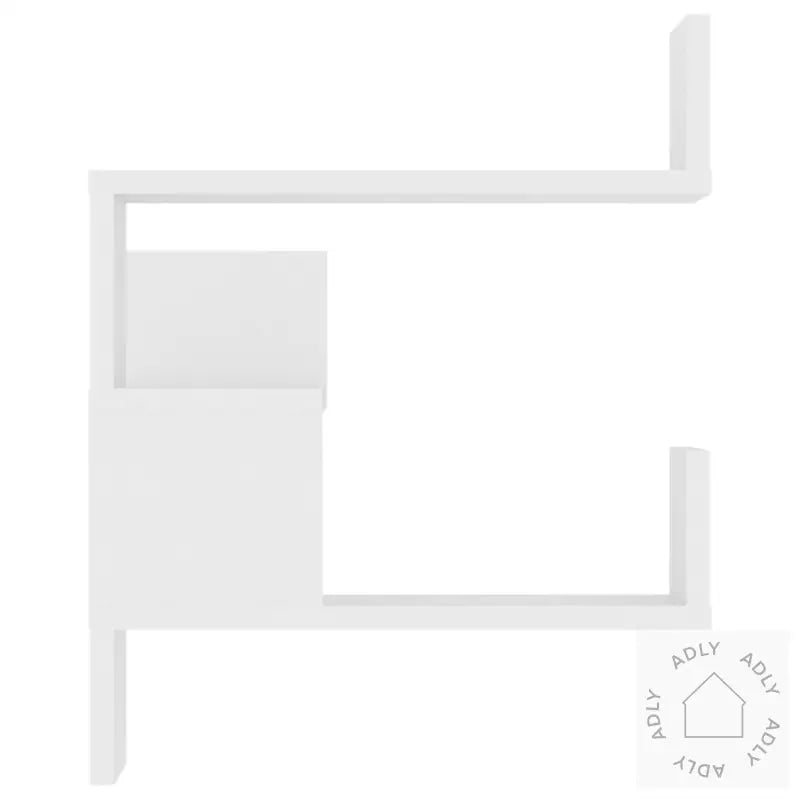 Veggmonterte Hjørnehyller 2 Stk Hvit 40X40X50 Cm Konstruert Tre