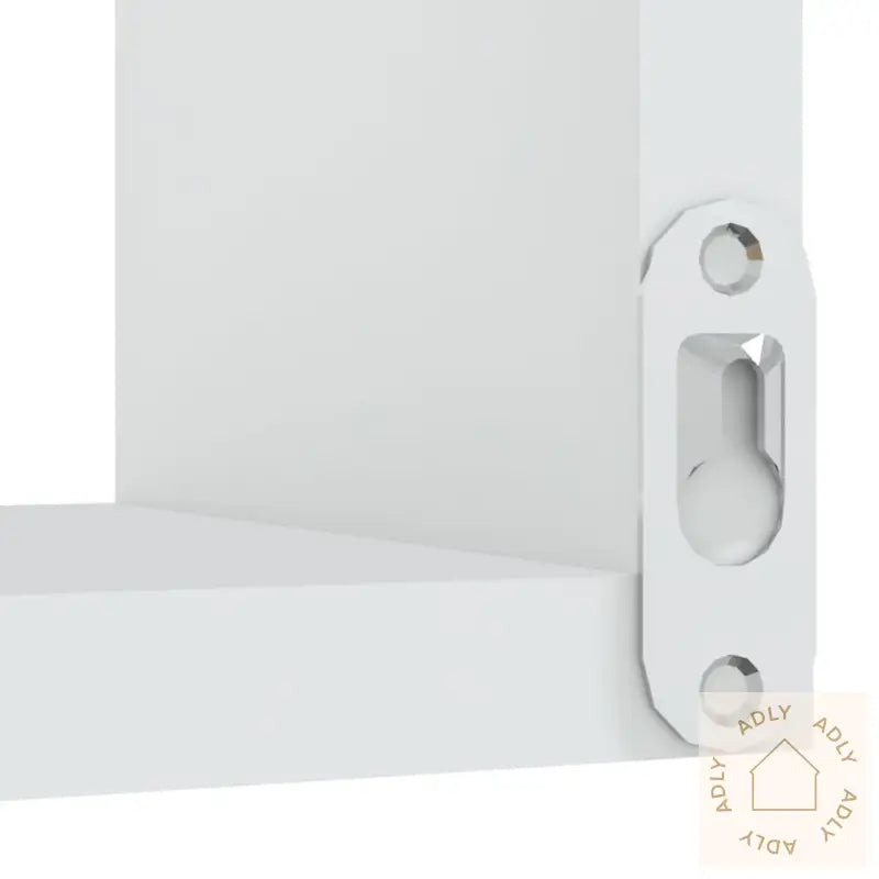 Veggmonterte Hjørnehyller 2 Stk Hvit 40X40X50 Cm Konstruert Tre