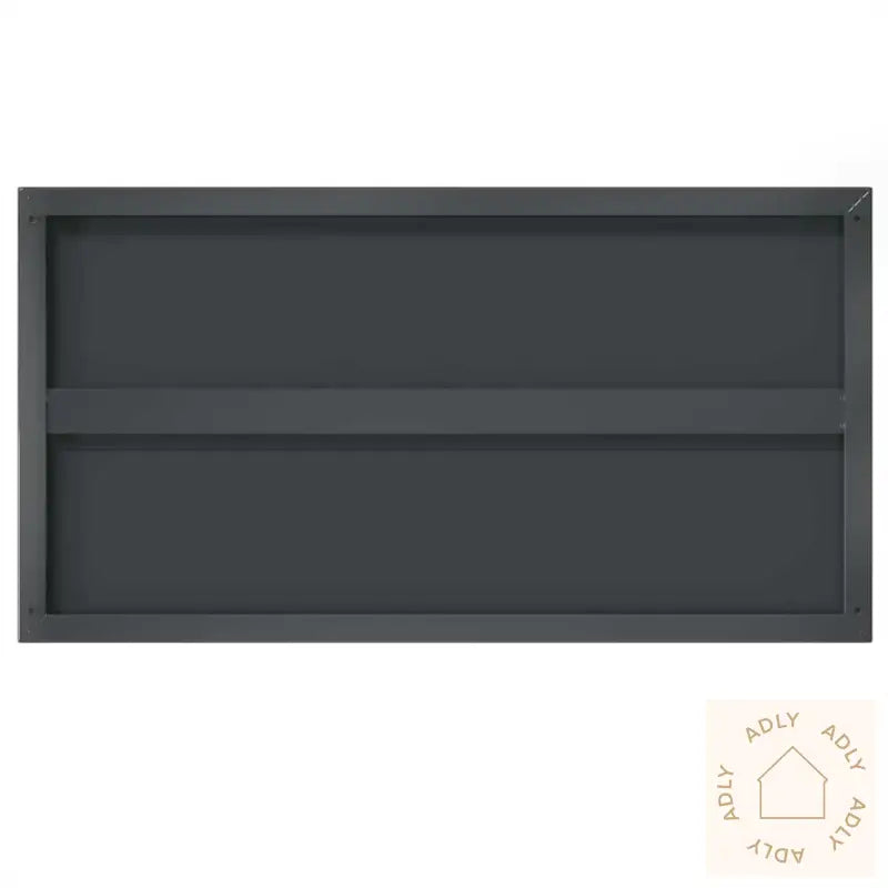 Vegghyller 2 Stk 75X40X3 Cm Svart Rustfritt Stål