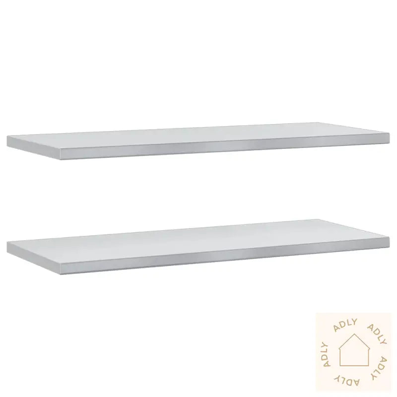 Vegghyller 2 Stk 100X40X3 Cm Sølv Rustfritt Stål
