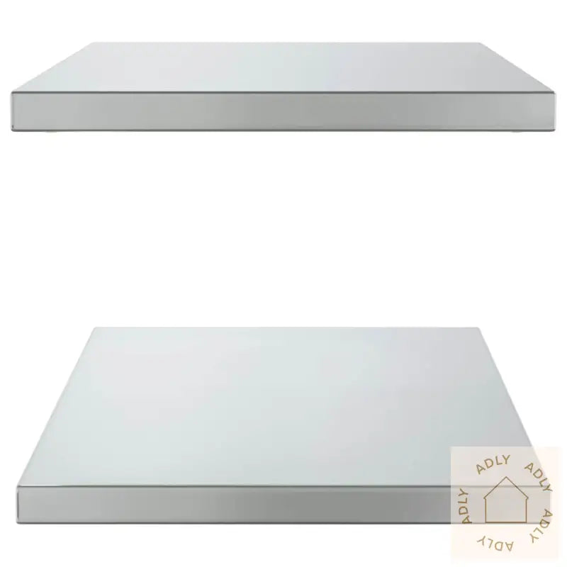 Vegghyller 2 Stk 75X40X3 Cm Sølv Rustfritt Stål