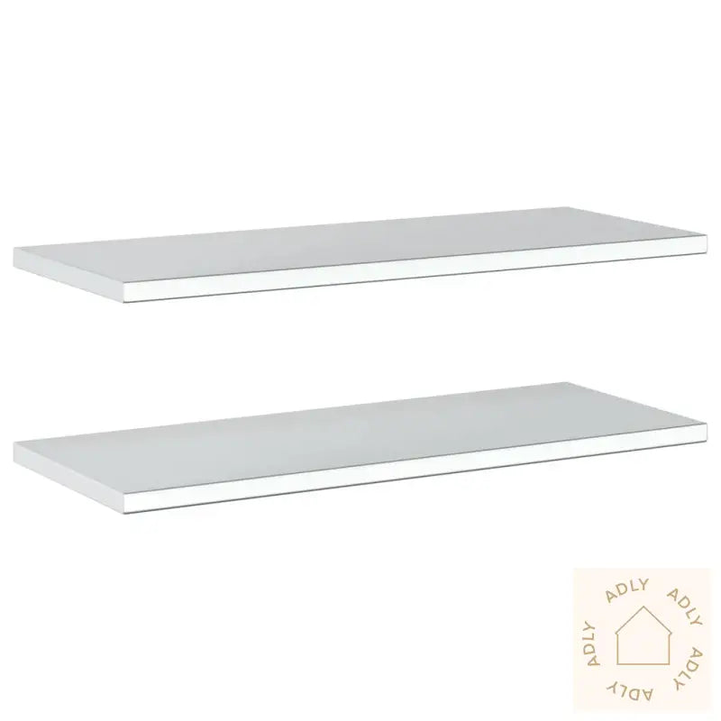 Vegghyller 2 Stk 100X40X3 Cm Sølv Rustfritt Stål