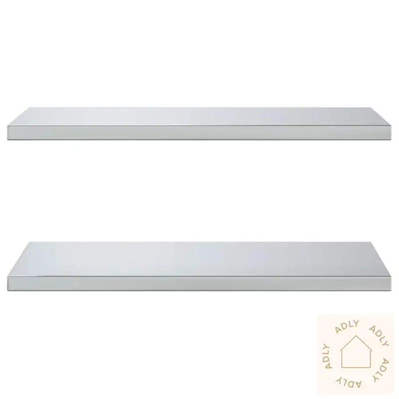 Vegghyller 2 Stk 75X40X3 Cm Sølv Rustfritt Stål
