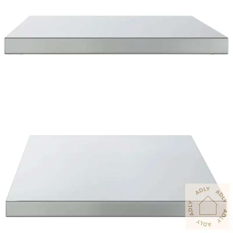 Vegghyller 2 Stk 100X40X3 Cm Sølv Rustfritt Stål
