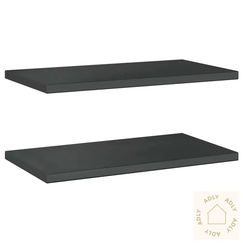 Vegghyller 2 Stk 75X40X3 Cm Svart Rustfritt Stål
