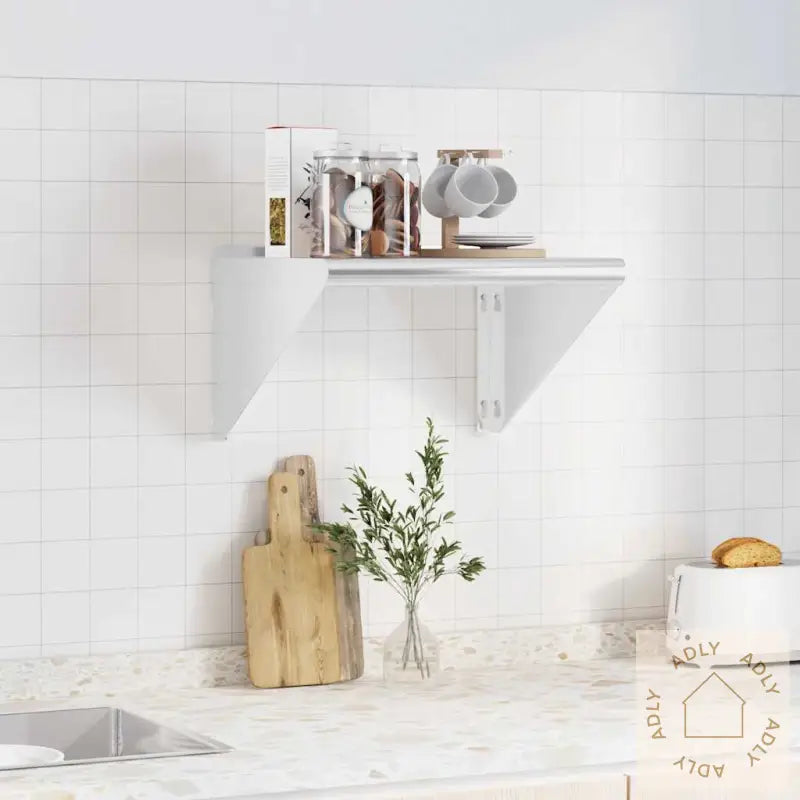 Vegghylle 50X45X31 Cm Sølv Rustfritt Stål