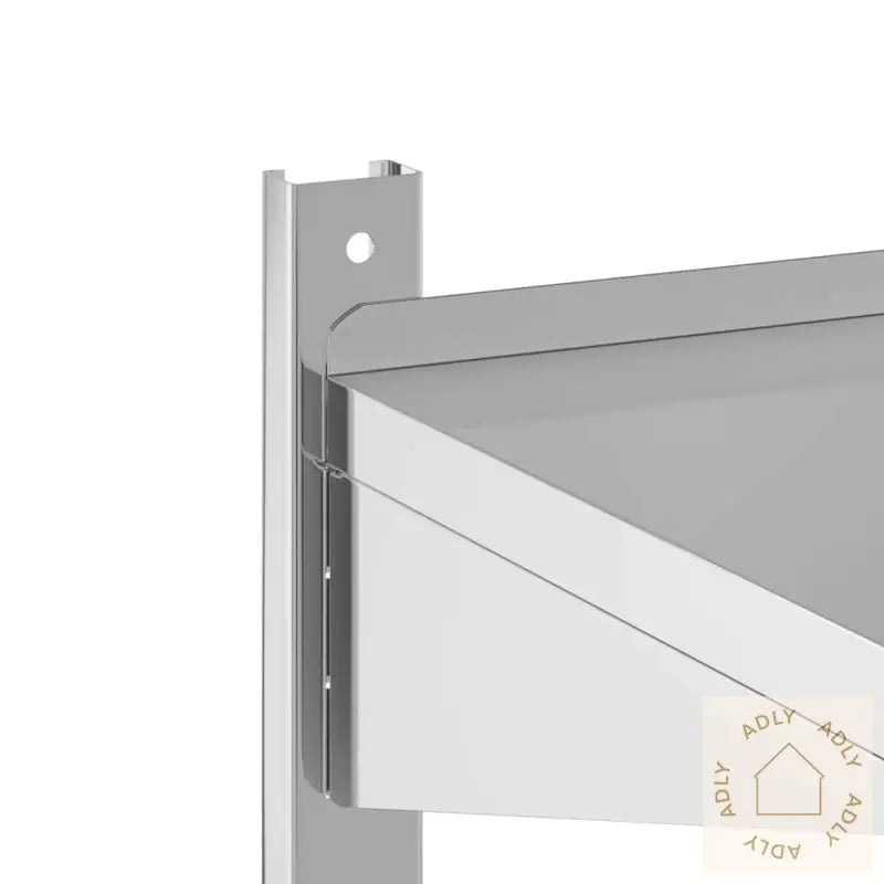 Vegghylle 2 Etasjer 100X40X60 Cm Sølv Rustfritt Stål