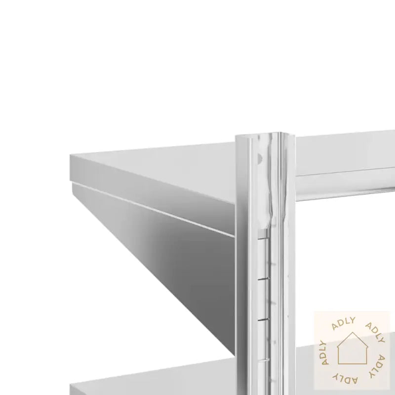 Vegghylle 2 Etasjer 100X40X60 Cm Sølv Rustfritt Stål