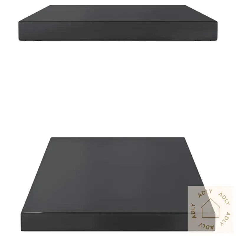 Vegghyller 2 Stk 75X30X3 Cm Svart Rustfritt Stål
