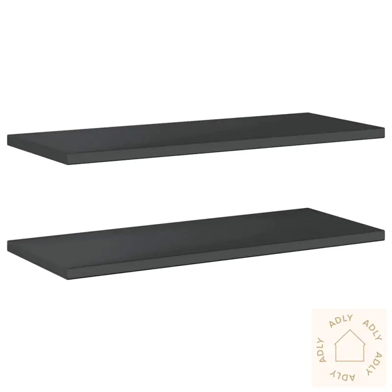 Vegghyller 2 Stk 100X40X3 Cm Svart Rustfritt Stål
