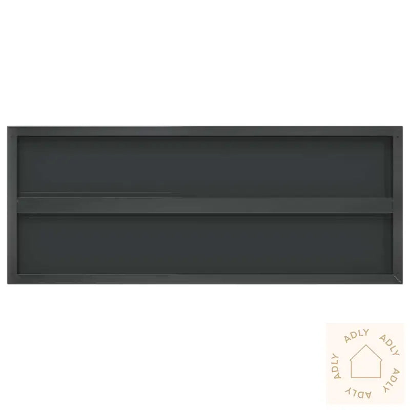 Vegghyller 2 Stk 100X40X3 Cm Svart Rustfritt Stål
