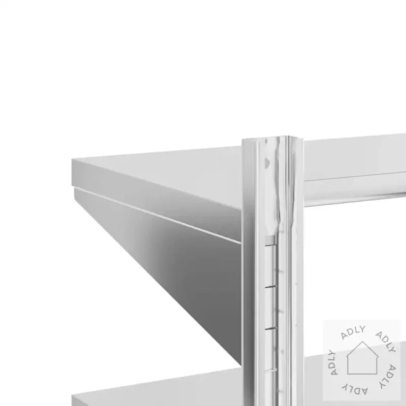 Vegghylle 2 Etasjer 50X23,5X48 Cm Sølv Rustfritt Stål