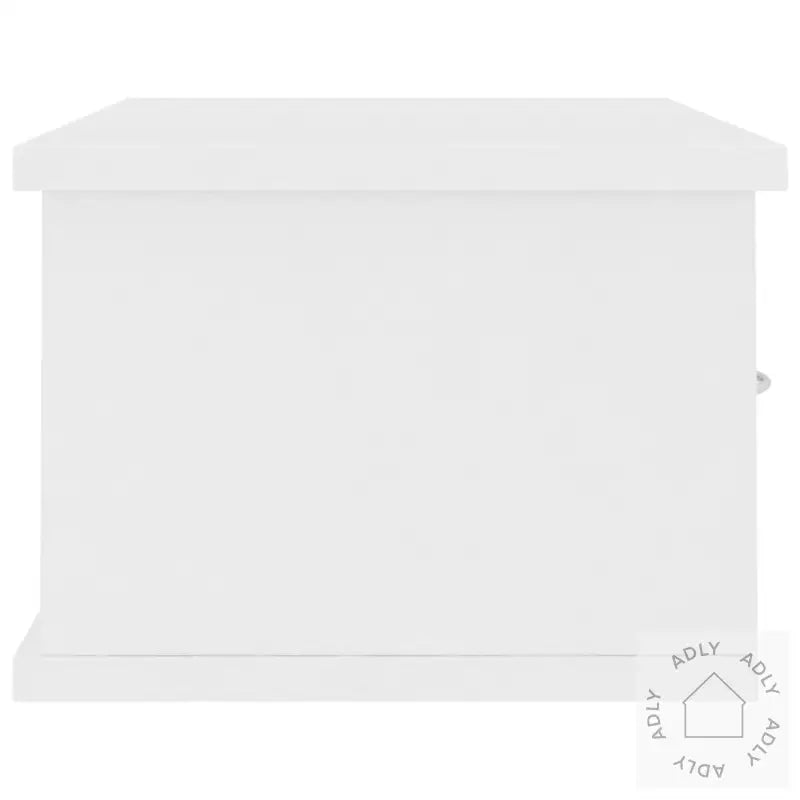 Veggmontert Hylle Med Skuff Hvit 60X26X18,5 Cm Konstruert Tre