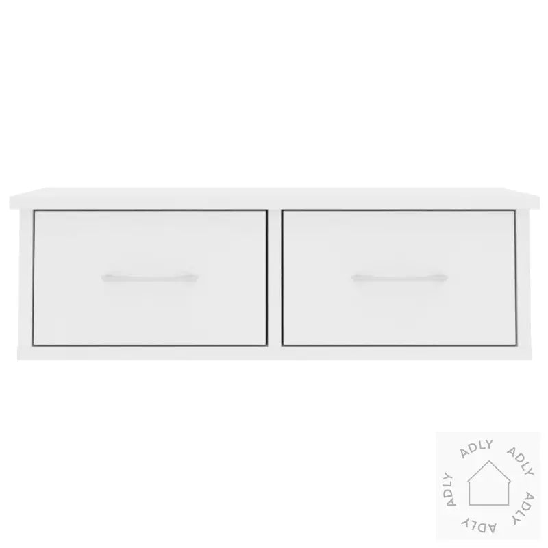 Veggmontert Hylle Med Skuff Hvit 60X26X18,5 Cm Konstruert Tre