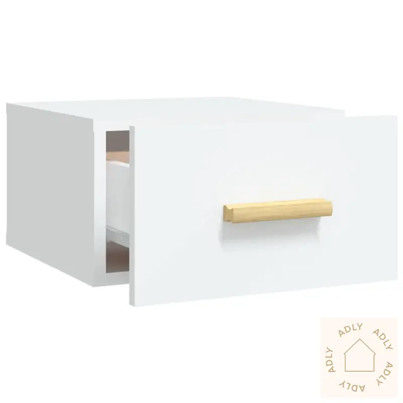 Veggmonterte Nattbord 2 Stk Hvit 35X35X20 Cm