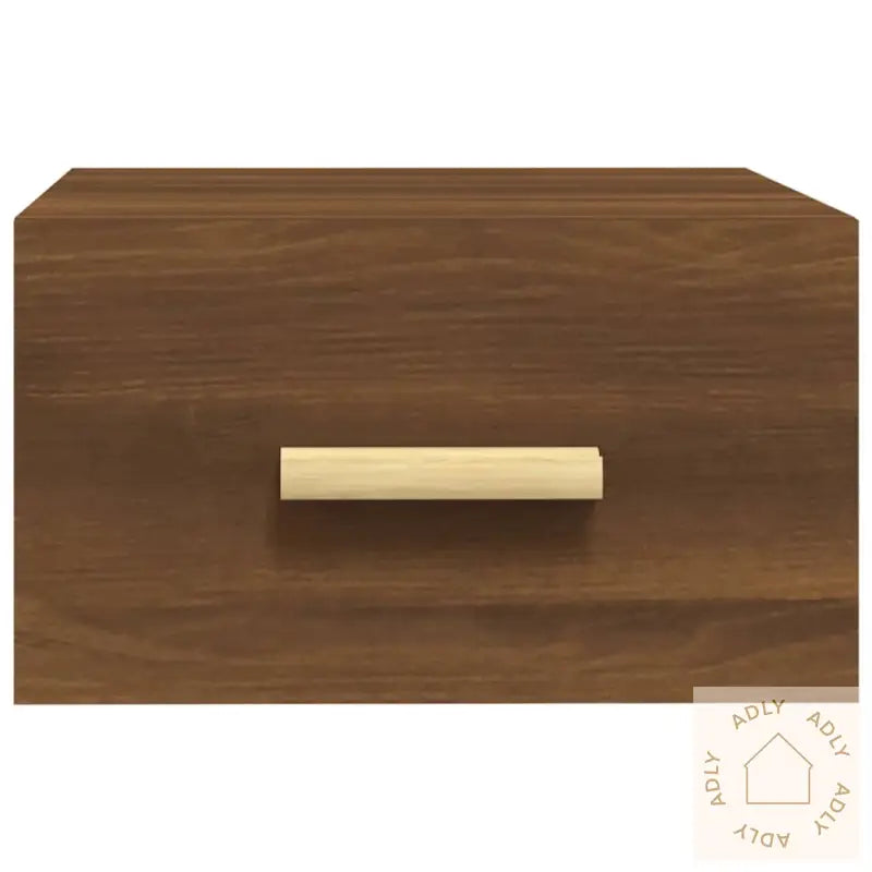Veggmonterte Nattbord 2 Stk Brun Eik 35X35X20 Cm