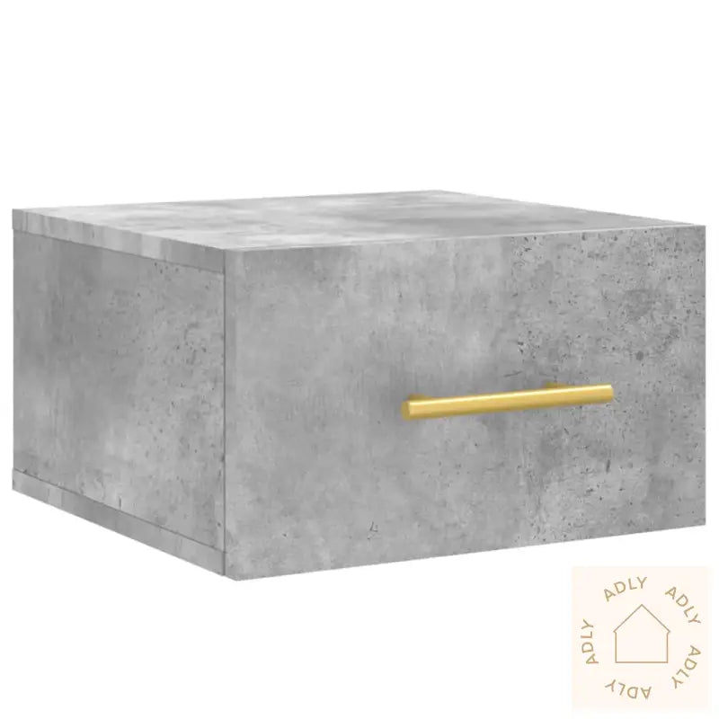 Veggmonterte Nattbord 2 Stk Betonggrå 35X35X20 Cm