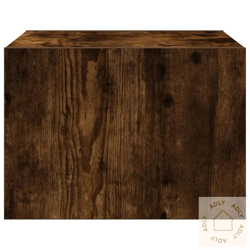 Vegghengte Nattbord Med Led-Lys 2 Stk Røkt Eik