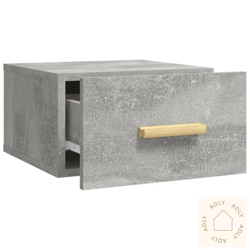 Veggmonterte Nattbord 2 Stk Betonggrå 35X35X20 Cm
