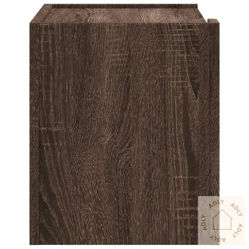 Veggmonterte Nattbord 2 Stk Brun Eik 45X30X35 Cm