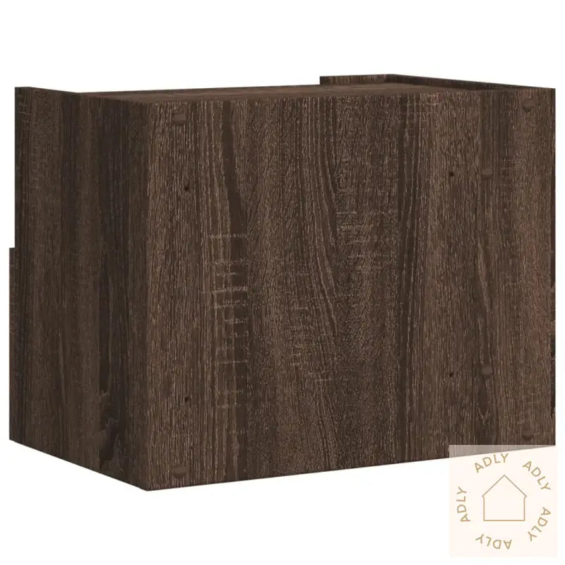 Veggmonterte Nattbord 2 Stk Brun Eik 45X30X35 Cm