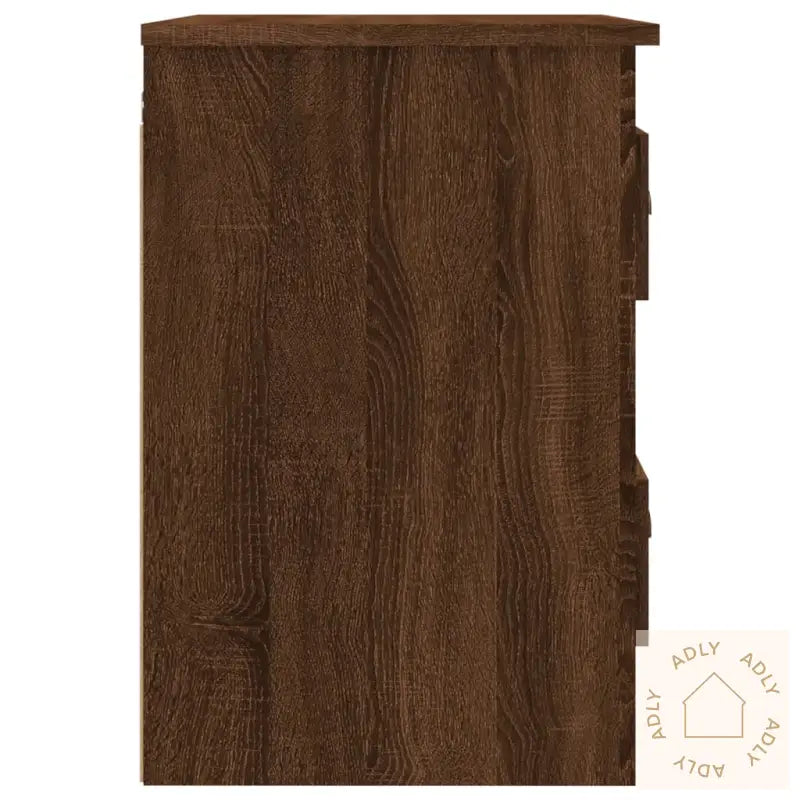Veggmonterte Nattbord 2 Stk Brun Eik 41,5X36X53 Cm