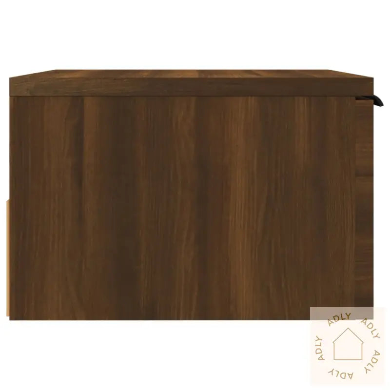 Veggmontert Nattbord Brun Eik 34X30X20 Cm