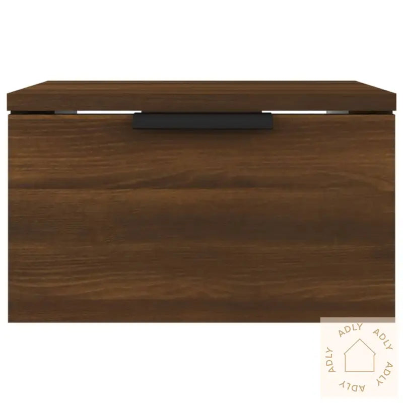 Veggmontert Nattbord Brun Eik 34X30X20 Cm