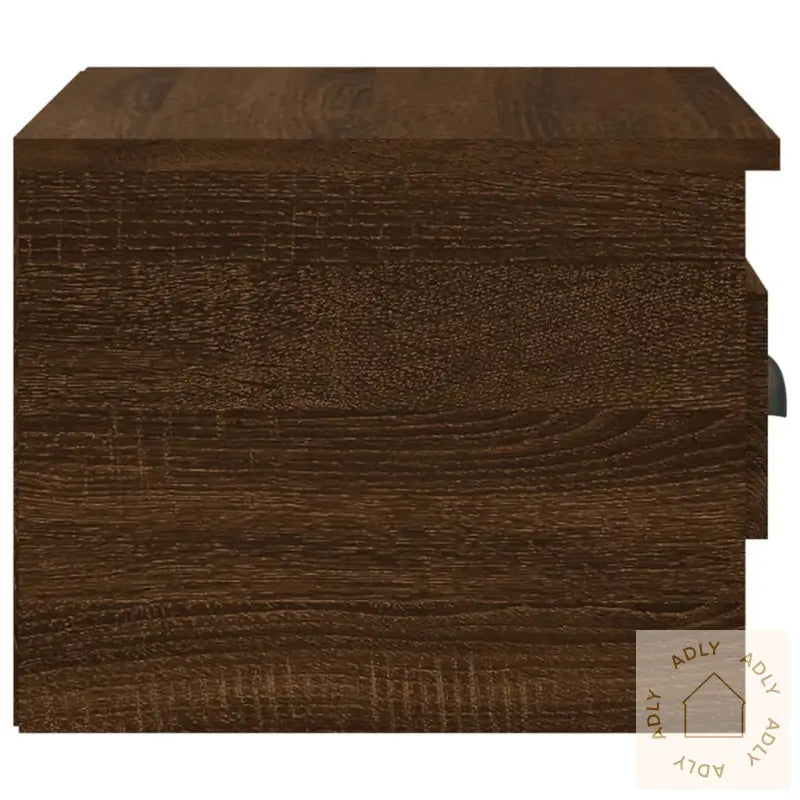 Veggmontert Nattbord Brun Eik 41,5X36X28 Cm