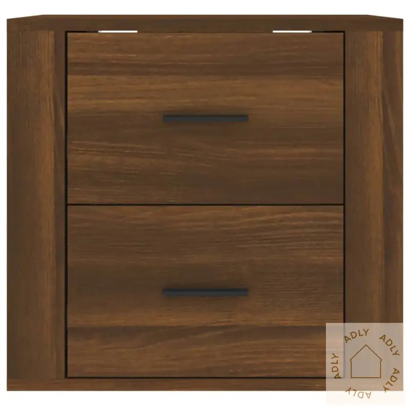 Veggmontert Nattbord Brun Eik 50X36X47 Cm