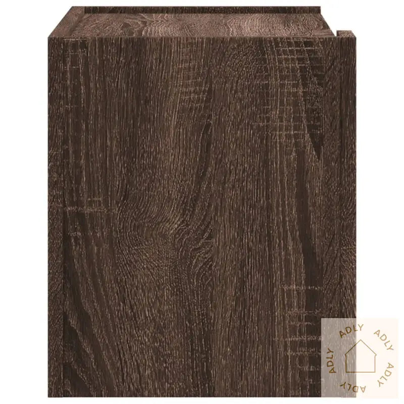 Veggmontert Nattbord Brun Eik 45X30X35 Cm