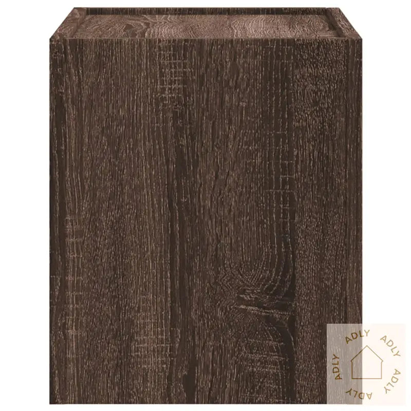 Veggmontert Nattbord Brun Eik 45X30X35 Cm