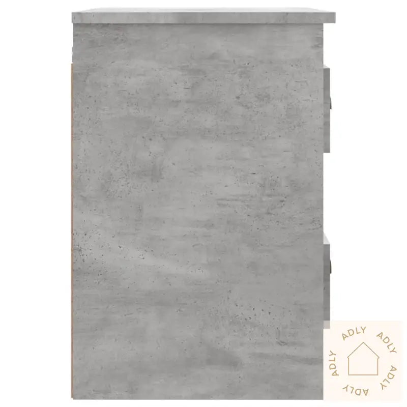 Veggmonterte Nattbord 2 Stk Betonggrå 41,5X36X53 Cm