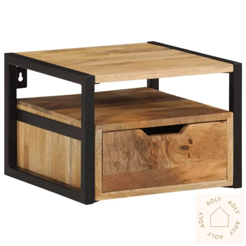 Vegghengt Nattbord 35X35X25 Cm Heltre Akasie