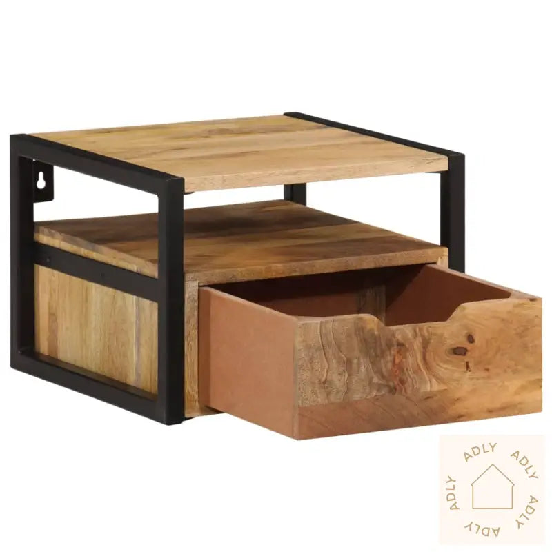Vegghengt Nattbord 35X35X25 Cm Heltre Akasie