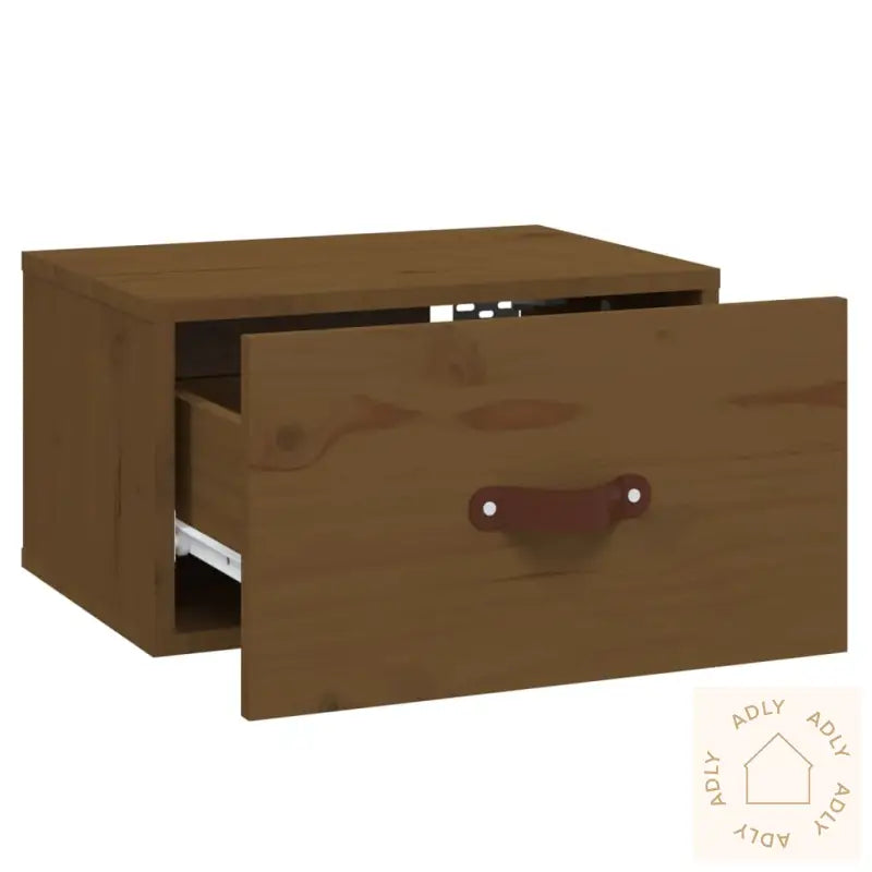 Veggmontert Nattbord Honningbrun 40X29,5X22 Cm