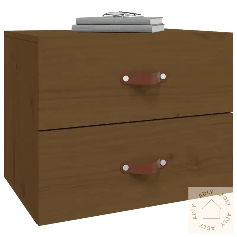 Veggmontert Nattbord Honningbrun 50X36X40 Cm