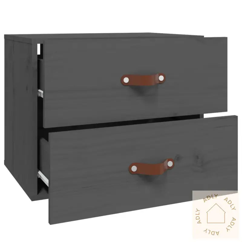 Veggmontert Nattbord Grå 50X36X40 Cm